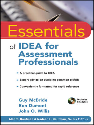 cover image of Essentials of IDEA for Assessment Professionals